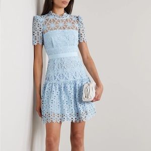 SELF-PORTRAIT Guipure Lace Mini Dress